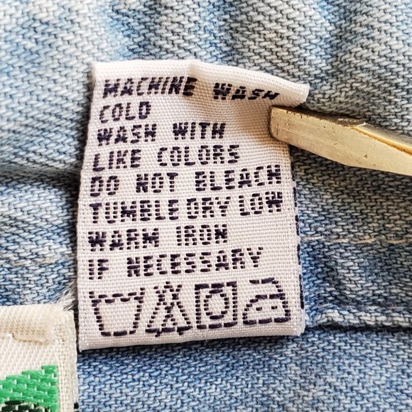 Wright Brothers Chambray Shirt Men's 2XL Long Sleeve Button Front Embroidered - Picture 10 of 11